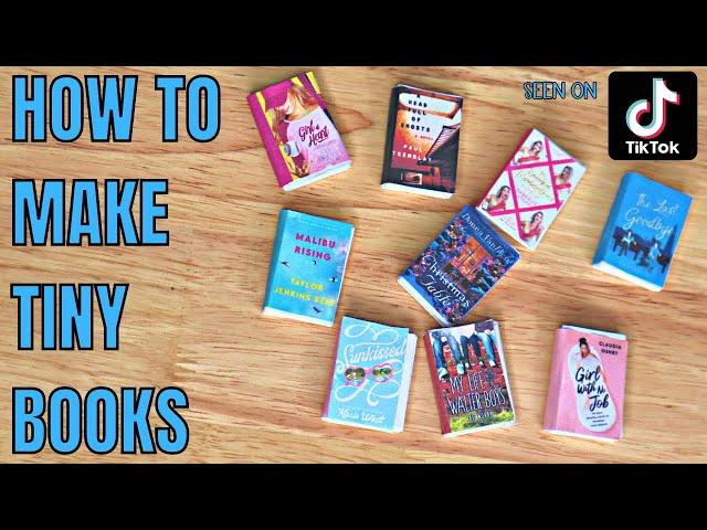 How to make tiny books make your own mini book for shadow boxes or jar with paper and mod podge