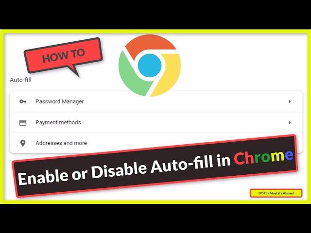 disable autofill in chrome