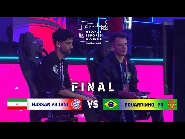 EFOOTBALL 2023 FINAL: HASSAN PAJANI (IRAN) VS EDUARDINHO (BRAZIL) GLOBAL ESPORTS GAMES ISTANBUL 2022