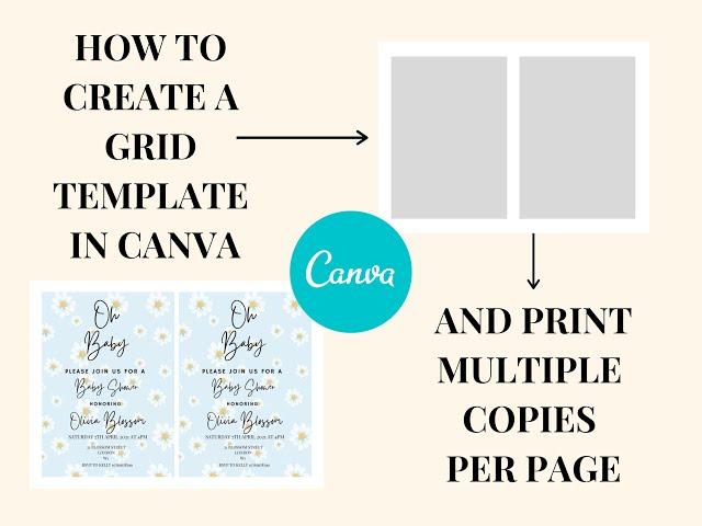 How to create a grid in Canva so you can print multiple copies per page. BONUS TIP at the end!!