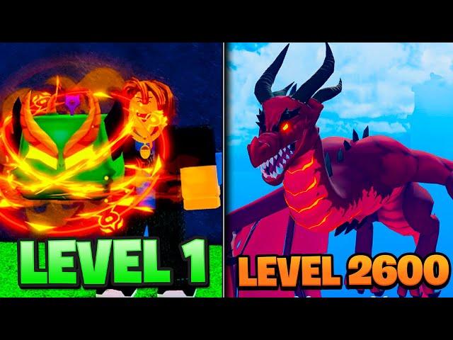 Level 1 - 2600 With DRAGON REWORK "Noob To Pro" in Blox Fruits Roblox