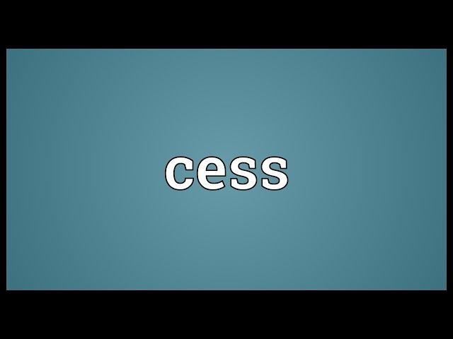 Cess Meaning