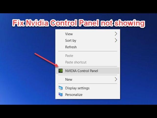 Fix NVIDIA Control Panel Not showing in Windows 10/11