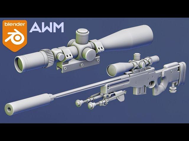 Modeling a Sniper Rifle Scope in Blender | AWM Tutorial Part 4 (Arijan)