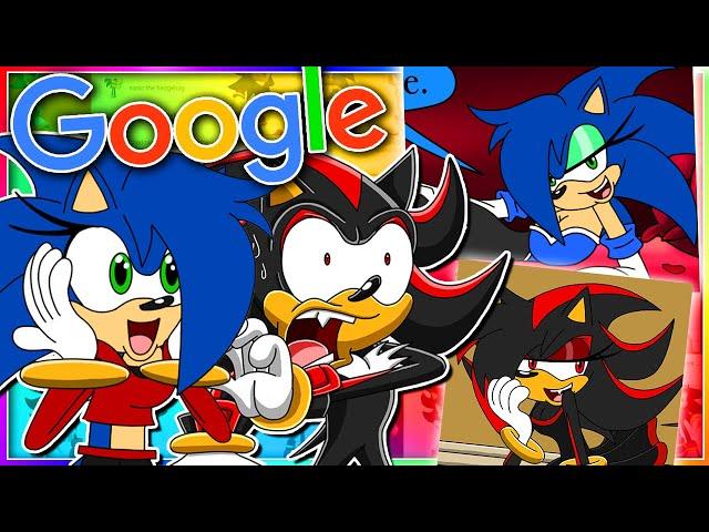 Sonica & Shadow Google Themselves! - SONICA KISSES SHADOW!?