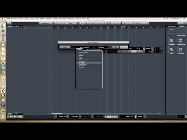 How to add Virtual Instrument in Cubase 9