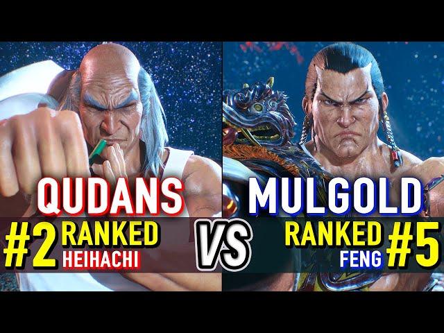 T8  QUDANS (#2 Ranked Heihachi) vs MULGOLD (#5 Ranked Feng)  Tekken 8 High Level Gameplay