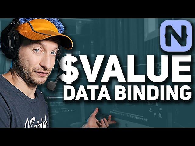 How to Do Binding Using $value in NativeScript | Tutorial