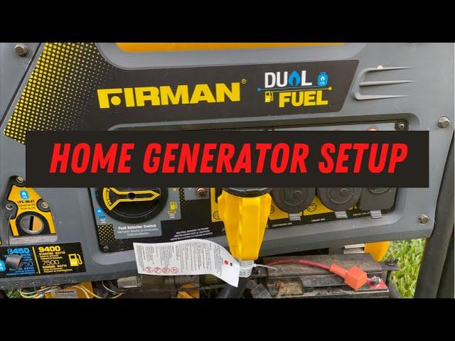 Home Backup Power Generator Setup | Firman Generator Home Hookup and Test