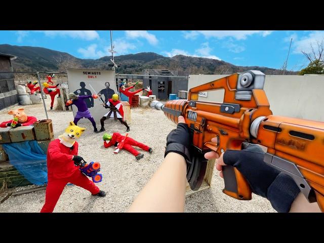 Nerf War | Amusement Park Battle 73 (Nerf First Person Shooter)