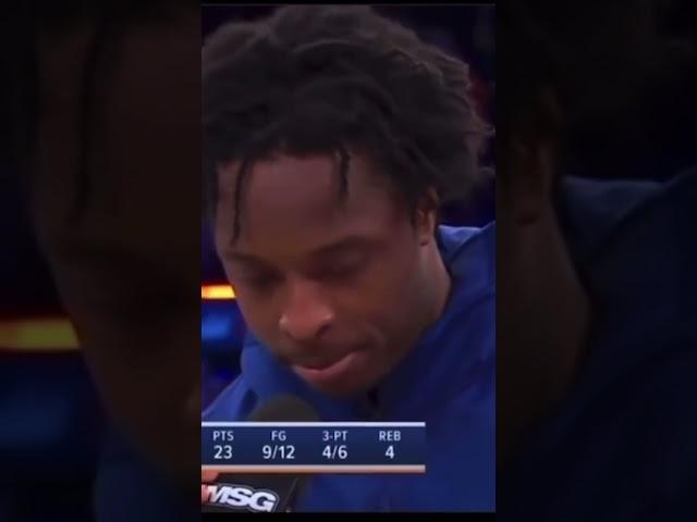 OG Anunoby Keeps It Short And Simple In Postgame Interview #nba #knicks #oganunoby