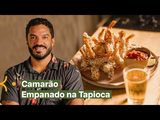 Petisco sucesso de vendas dos restaurantes Remanso: camarão empanado na tapioca | Thiago Castanho