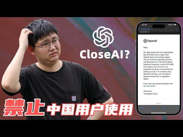 OpenAI禁止你调用他们的API，到底是OpenAI还是CloseAI？傻傻的分不清楚