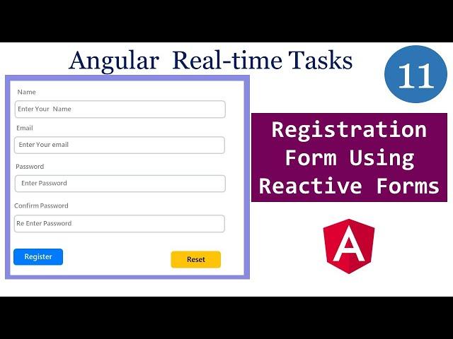 how to create registration form in angular | reactive forms in angular | forms in angular #angular