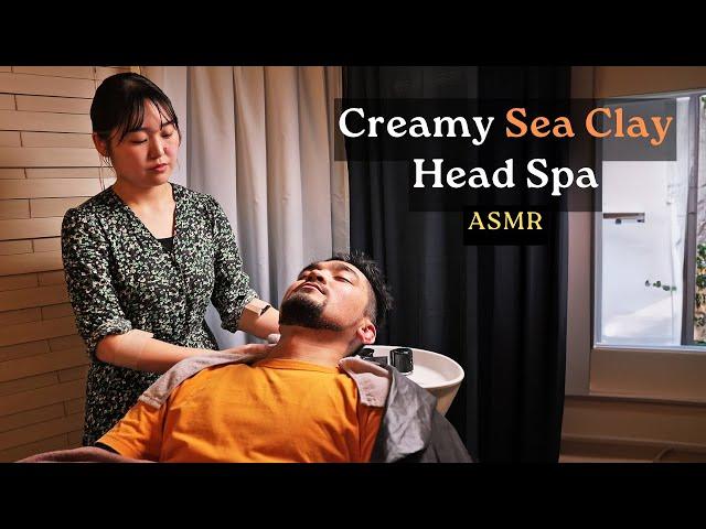 (ASMR) I experienced CREAMY head spa that uses SEA CLAY and it was AMAZING | soft-spoken japanese