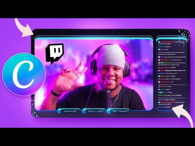 Make Twitch Overlays in CANVA - Free Template & Tutorial