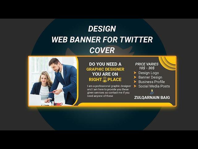 How to design web banner for twitter profile cover