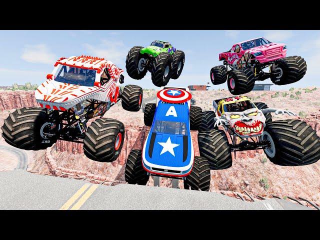 Monster Jam Monster Trucks High Speed Crushing Cars Bus Giant Trucks Luxury Pickups