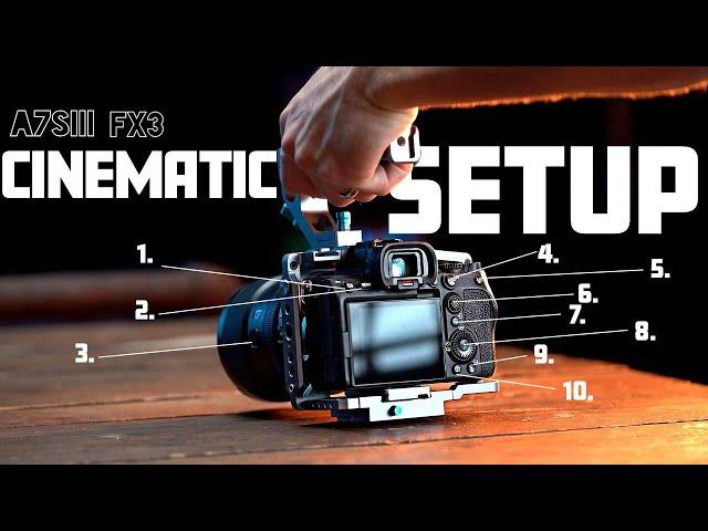 SONY A7SIII SETUP ALL CINEMATIC FUNCTIONS