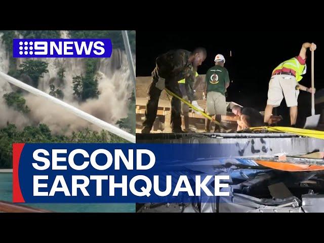 Vanuatu rocked by second earthquake | 9 News Australia