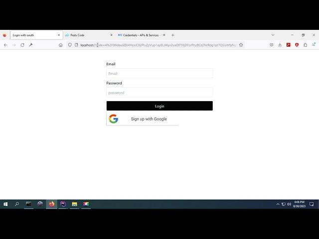 Oauth login with google account in php.