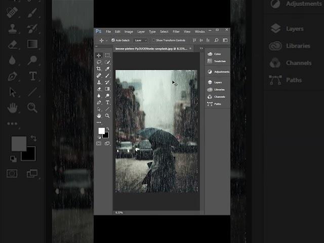 Creating Stunning Rain Effects in Photoshop - Quick Tutorial #shorts #RainEffect #Photoshop