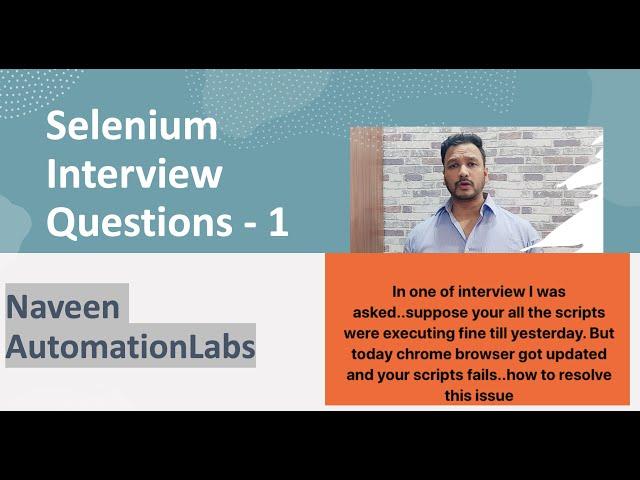 Selenium Interview Q&A - 1 [Short Answer Series]