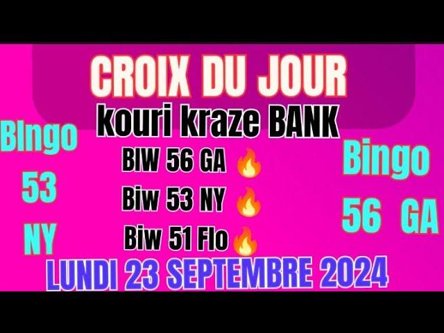 CROIX DU JOUR ️BOUL CHO POUR MATIN 23 SEPTEMBRE 2024 ️Bingo 58GA #boulcho #show9eltontv #bouldife