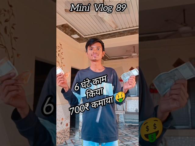 6 Ghante Kam Kiya 700₹ Kamaya || Mini Vlog #89 #shorts #minivlog #viral