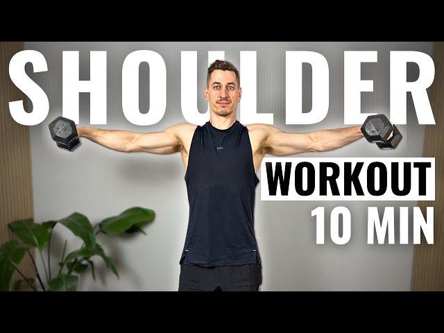 10min DUMBBELL SHOULDER WORKOUT | Muscle Building | Follow Along