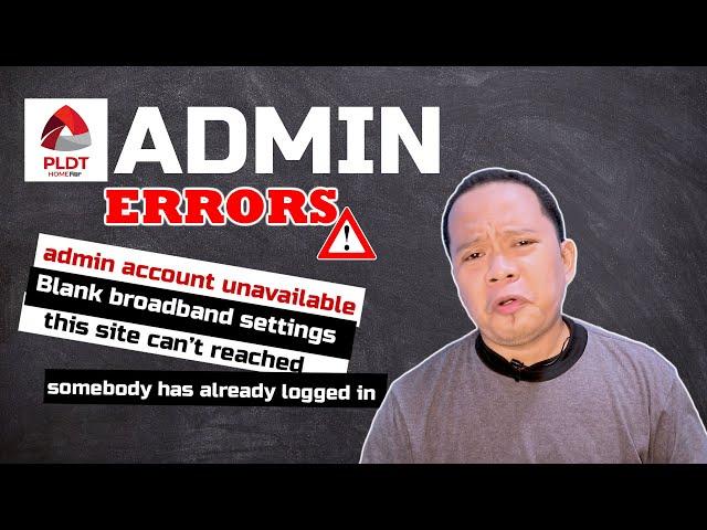 How to access PLDT ADMIN/ADMINPLDT account WITHOUT errors? Ito lang ang gawin niyo...