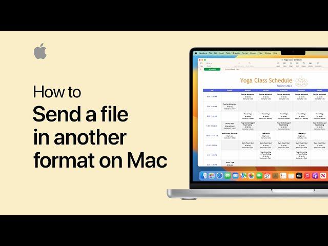 How to send a file in another format in Numbers, Pages, and Keynote on Mac | Apple Support