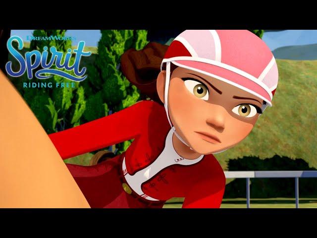 Lucky's Comeback Race Win! | SPIRIT RIDING FREE | Netflix