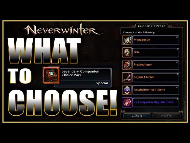 FREE Legendary Companion Choice Pack! - What to Choose! - Mystagogue Ranked for AoE - Neverwinter