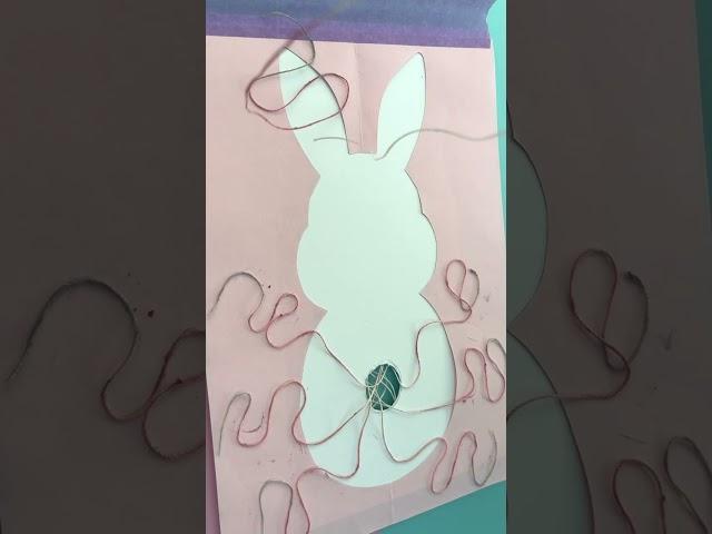 STUNNING Thread Paint BUNNY Paper Crafts