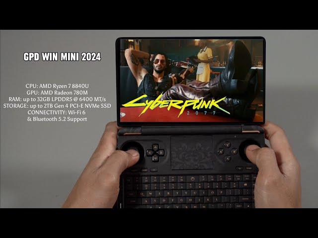 Cyberpunk 2077 - GPD Mini 2024 | 20W - Low-High settings | Gameplay | Let's Do it