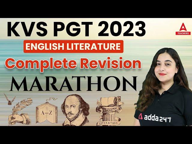 KVS 2023 | KVS PGT English Lit Preparation | Complete Revision Marathon | By Prof. Aishwarya Puri