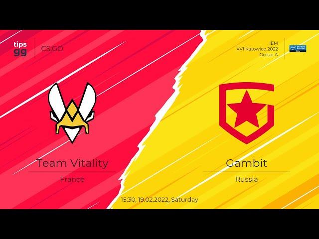 [ENG] LIVE: Vitality vs Gambit IEM Katowice 2022 - Group B