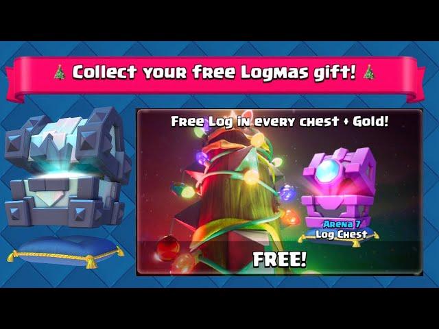 🪵FREE Logmas Chest & FREE Log! Legendary King's Chest Opening Too! Clash Royale
