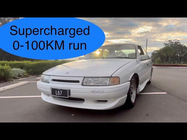 L67 VN VP Commodore Supercharged V6 0-100KM on road drive & 1/4 Mile #holdencommodore #hsv #gmh