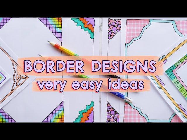 EASY BORDER DESIGN for NOTEBOOK and PROJECT FILE  AESTHETIC FRONT PAGE DECORATION IDEAS