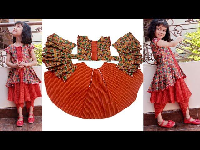 Awesome And New Pattern Baby Girl Special Eid Frock Very Easy Cutting And Stitching.