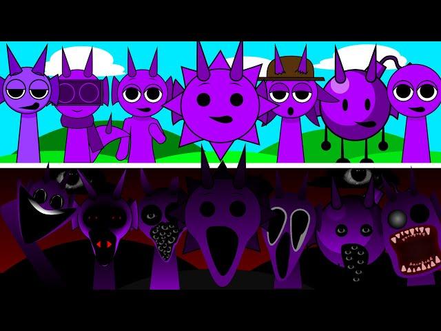 Incredibox Sprunki - All Purple (Durple) | Normal Version Vs Horror Version