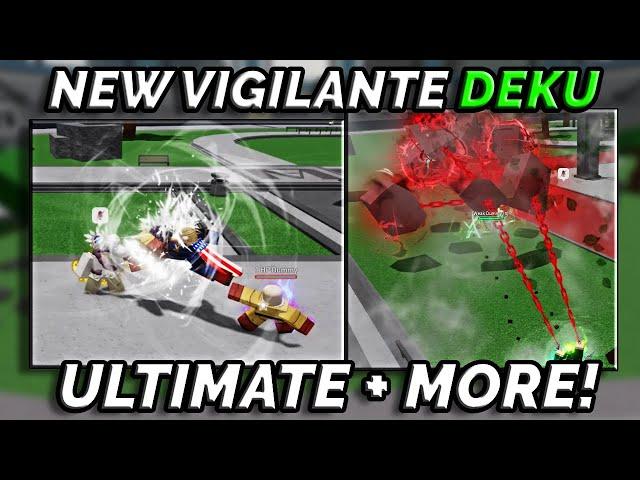 [NEW] VIGILANTE DEKU ULTIMATE MOVE + SYMBOL OF FEAR MOVE & EMOTES | Heroes Battlegrounds