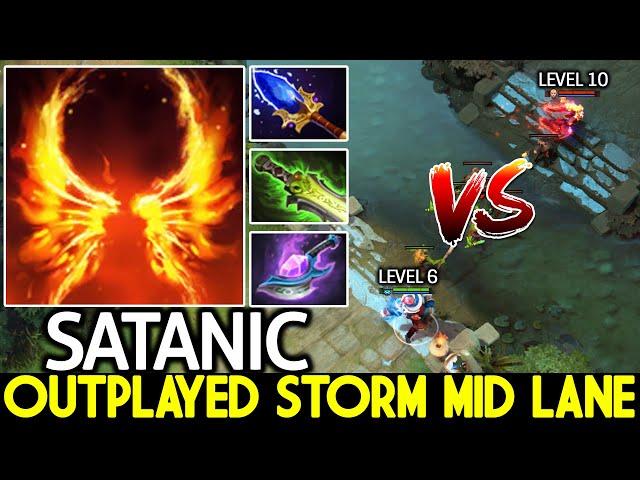 SATANIC [Lina] Crazy Magical Damage Outplayed Storm Mid Dota 2