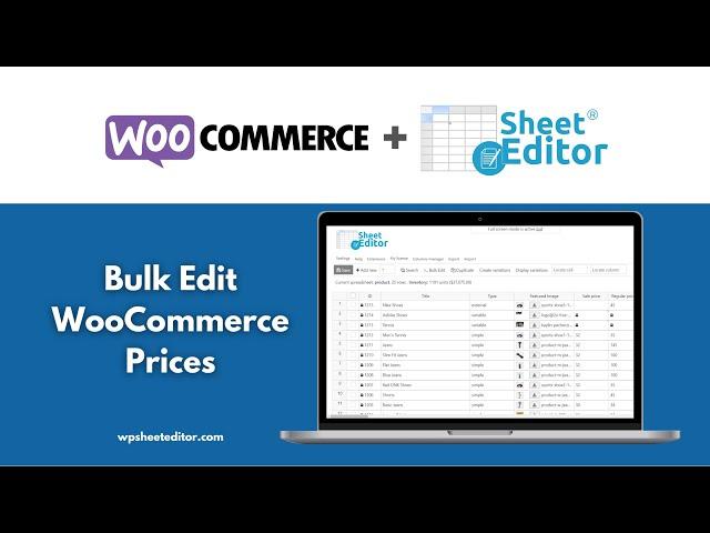 How to Bulk Edit WooCommerce Product Prices using a Spreadsheet on WordPress