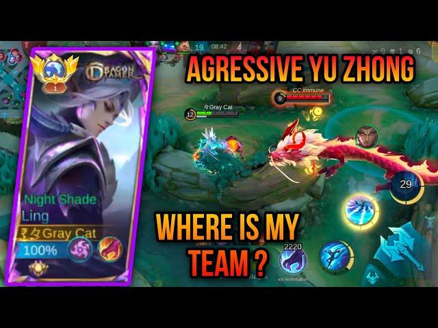 Ling vs top global aggressive Yu zhong who will win ( mobile legend bang bang)