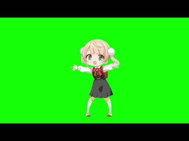 (FREE TO USE) Loli Shigure Ui Dance - Green screen