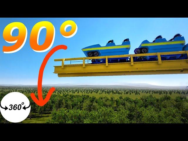 90°Drop Rollercoaster VR 360° 도 롤러코스터 탐험 ジェットコースター 3D POV Simulator montaña rusa