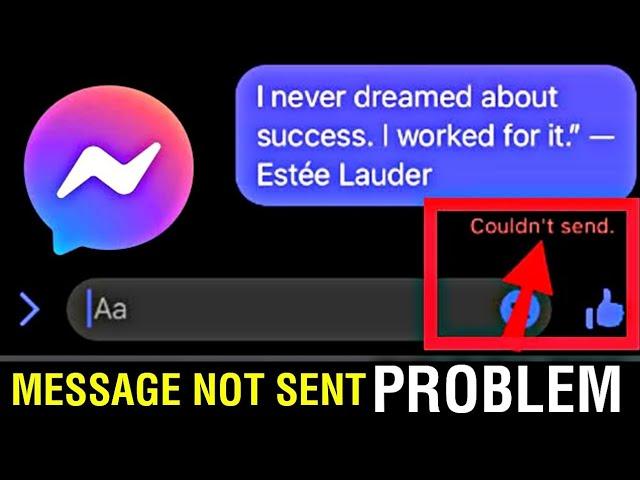 Messanger Message Unable To Sent Problem Solve 2024 || Messanger Message Not Sent Problem